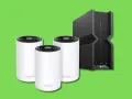 Sistema di rete mesh Deco 6E con router TP-Link. Copertura Wi-Fi potenziata per tutta la casa.