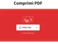 Interfaccia per comprimere un file PDF. Clicca su "Scegli File" o trascina qui il tuo documento per iniziare.