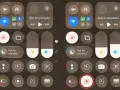 Pannello di controllo con icone per attivare la registrazione dello schermo, torcia, fotocamera e altre funzioni.