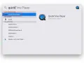 Ricerca "QuickTime Player" per registrare schermo Mac. App selezionata in alto.