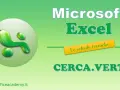 Logo Microsoft Excel e la funzione CERCA.VERT per le schede tecniche.