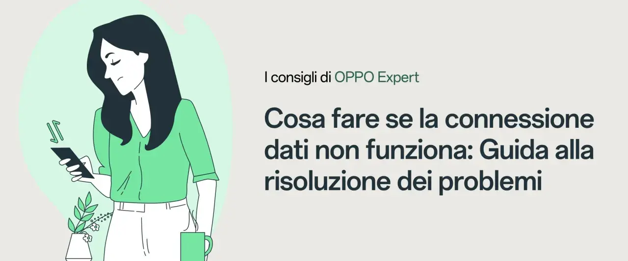 Donna frustrata con smartphone, simbolo di connessione dati assente. Guida per risolvere l'errore autenticazione PDP.