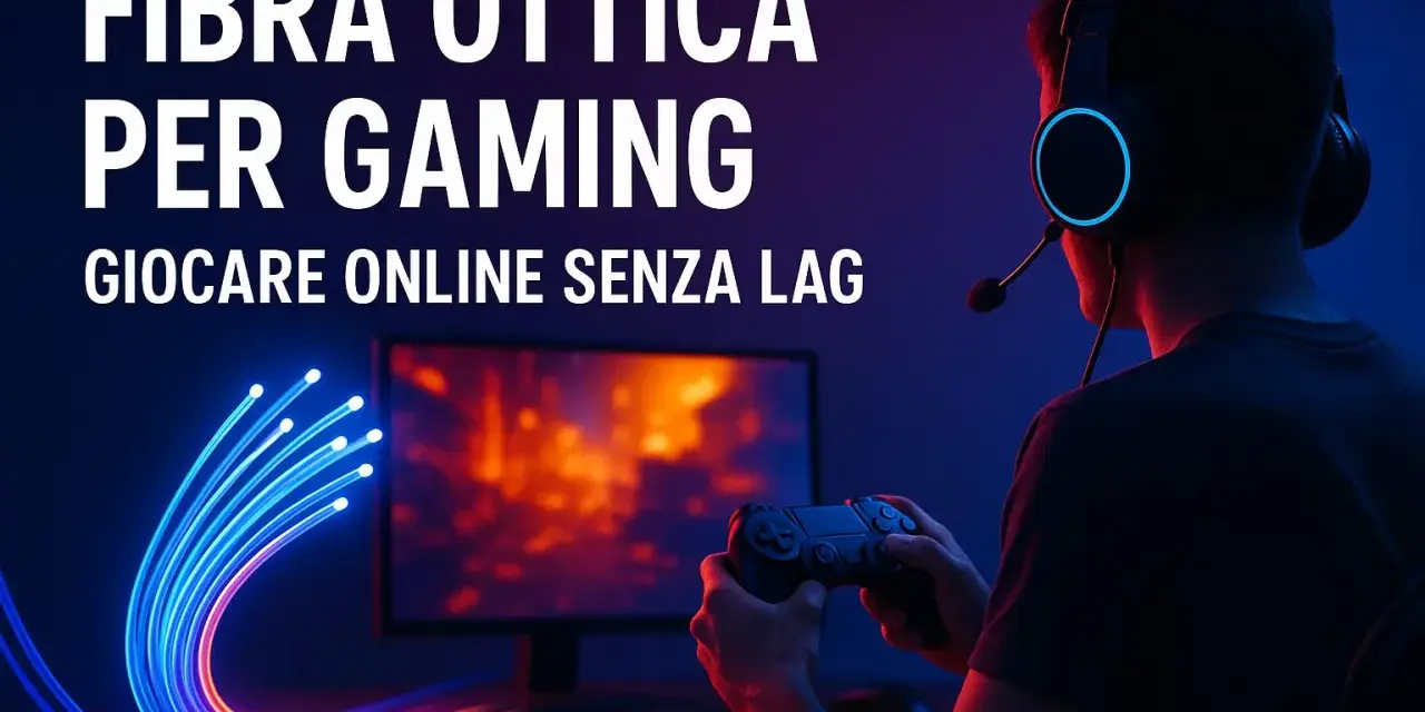 Ragazzo con cuffie e controller gioca online senza lag. Scopri quanti mbps servono per una connessione ottimale.
