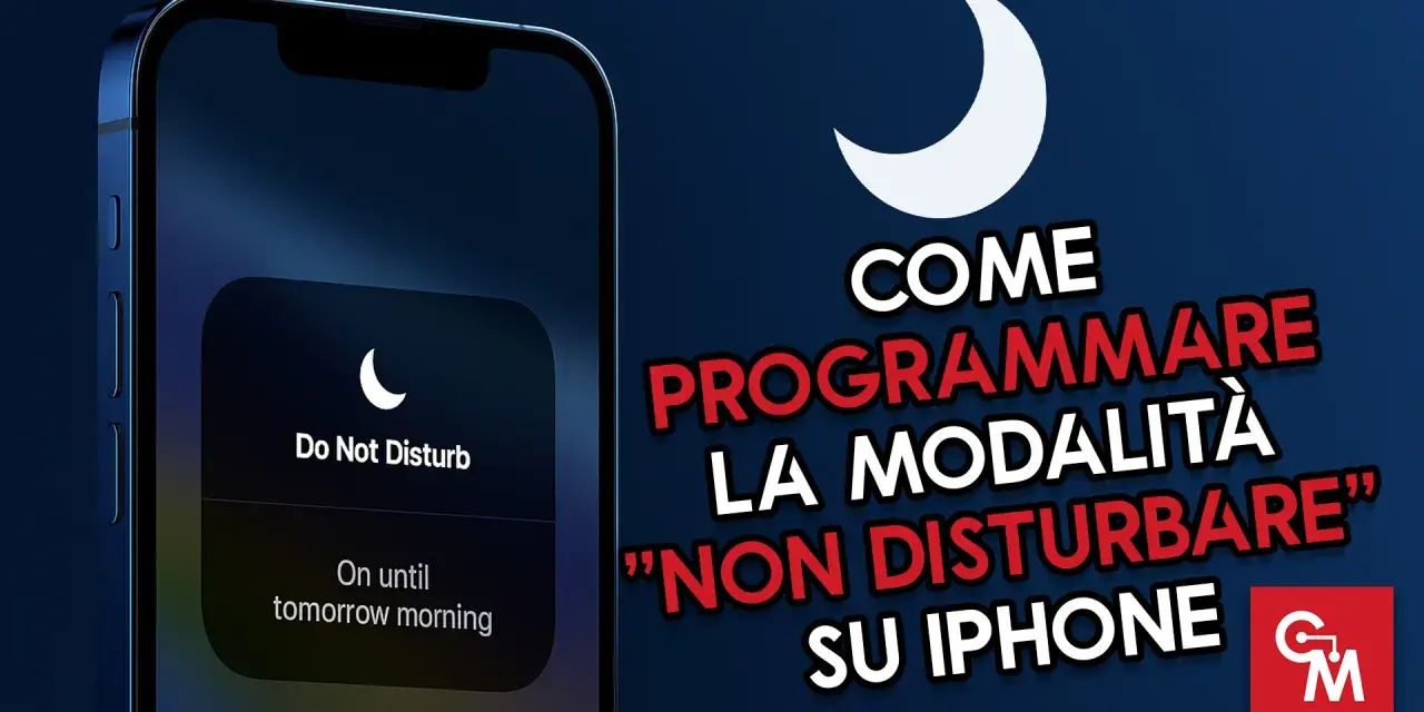 Schermata iPhone con modalità "Non disturbare" attiva. Impara a programmarla per dormire sonni tranquilli.