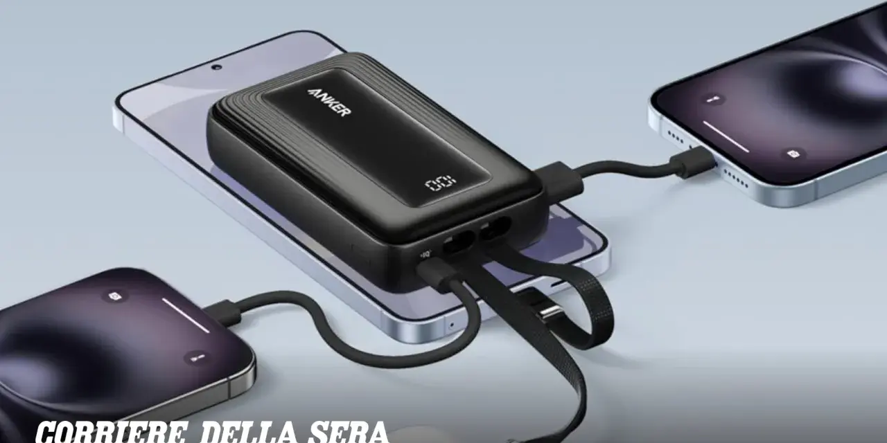 Un power bank Anker ricarica due smartphone contemporaneamente. Utile per sapere cos'è e come funziona.