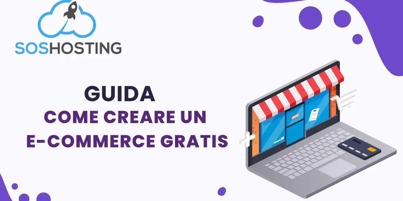 Guida per creare un sito ecommerce: un negozio virtuale su un laptop con carta di credito.