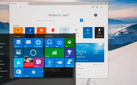 Schermata di Windows 10 con menu Start aperto, mostra app e siti web. Ideale per chi deve formattare pc Windows 10.
