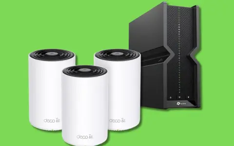 Sistema di rete mesh Deco 6E con router TP-Link. Copertura Wi-Fi potenziata per tutta la casa.