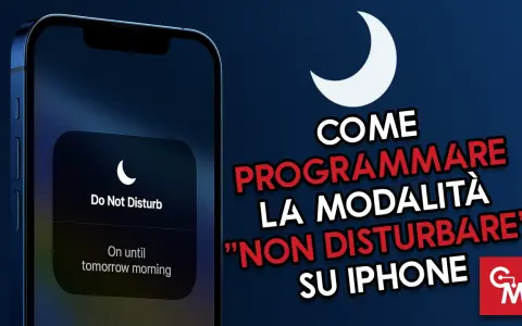 Schermata iPhone con modalità "Non disturbare" attiva. Impara a programmarla per dormire sonni tranquilli.