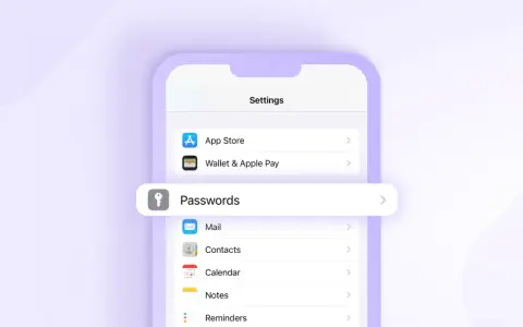 Schermata impostazioni iPhone con evidenziata la voce "Password" per gestire le password salvate.