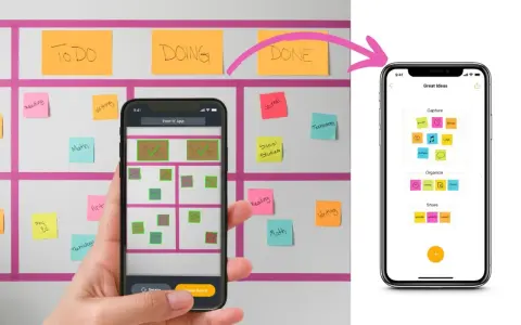 Usa il tuo post it desktop per organizzare idee e compiti, poi digitalizzali con l'app Post-it.
