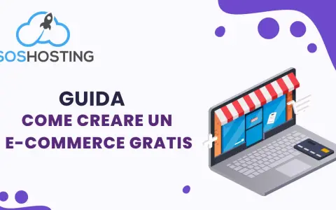 Guida per creare un sito ecommerce: un negozio virtuale su un laptop con carta di credito.