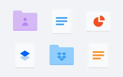 Icone di cartelle e documenti. Impara come comprimere una cartella per organizzare i tuoi file.