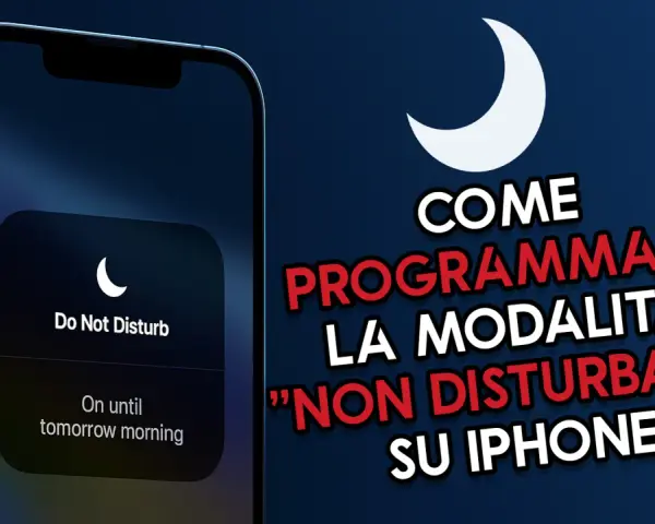 Schermata iPhone con modalità "Non disturbare" attiva. Impara a programmarla per dormire sonni tranquilli.
