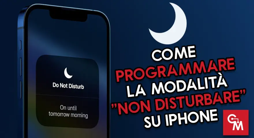 Schermata iPhone con modalità "Non disturbare" attiva. Impara a programmarla per dormire sonni tranquilli.