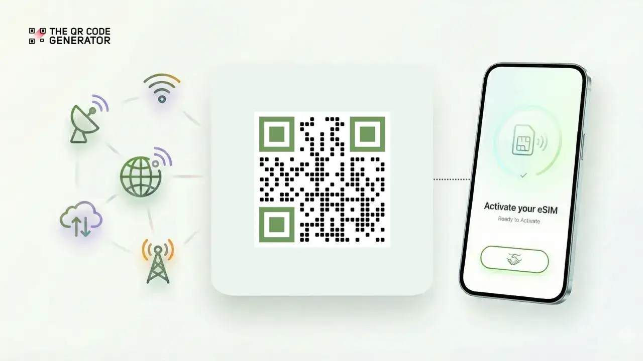 Attivazione eSIM su smartphone Xiaomi tramite QR code.