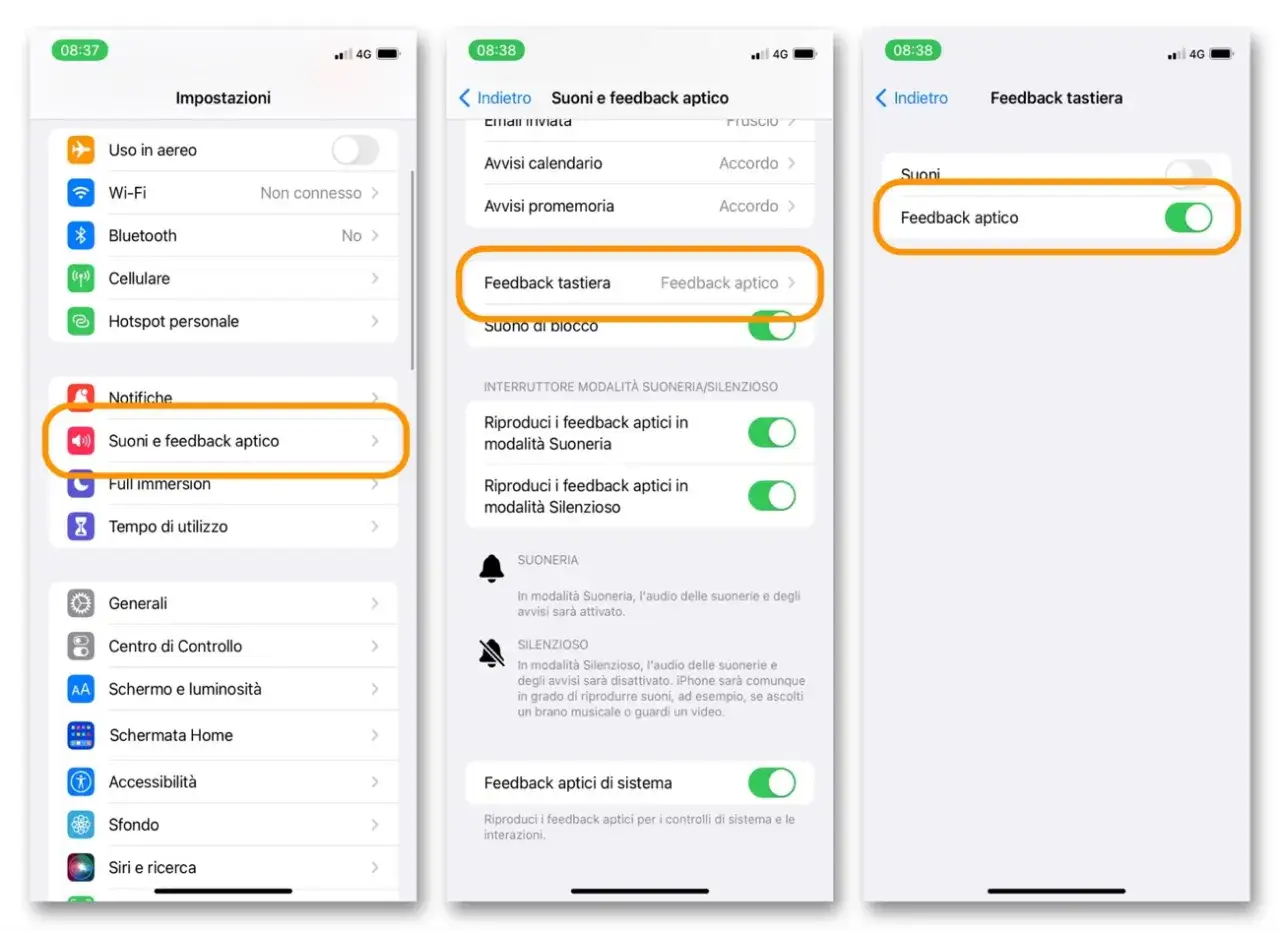 Impostazioni iPhone: 