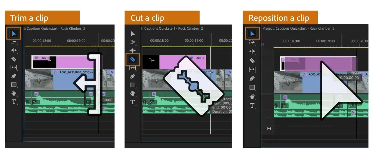 Impara come tagliare un video con questi semplici passaggi: rifila, taglia e riposiziona clip.