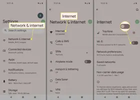 Impostazioni del telefono: "Rete e Internet" e "Hotspot & tethering".